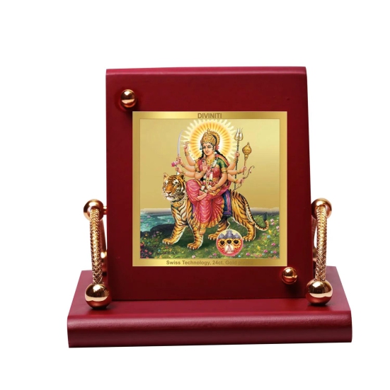 24K Gold Plated Goddess Durga Customized Photo Frame For Corporate Gifting