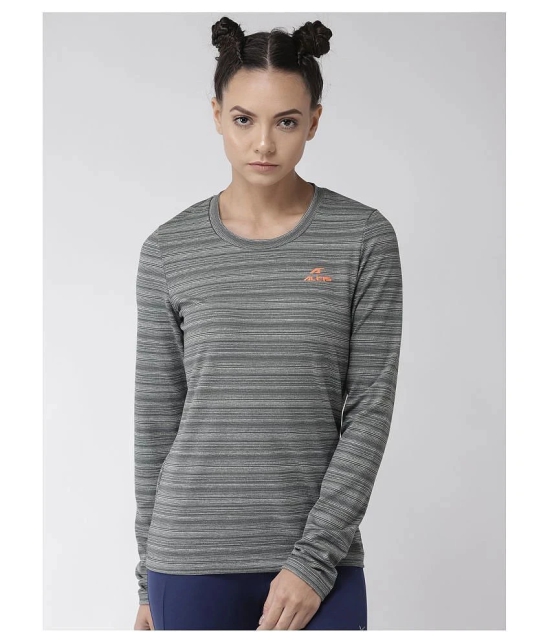 Alcis Grey Polyester T-Shirt - M