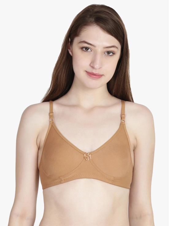 Womens Solid Nude Non-Padded T-Shirt Bra | COOL-skin-1 |-32B / 95% Cotton & 5% Elastane