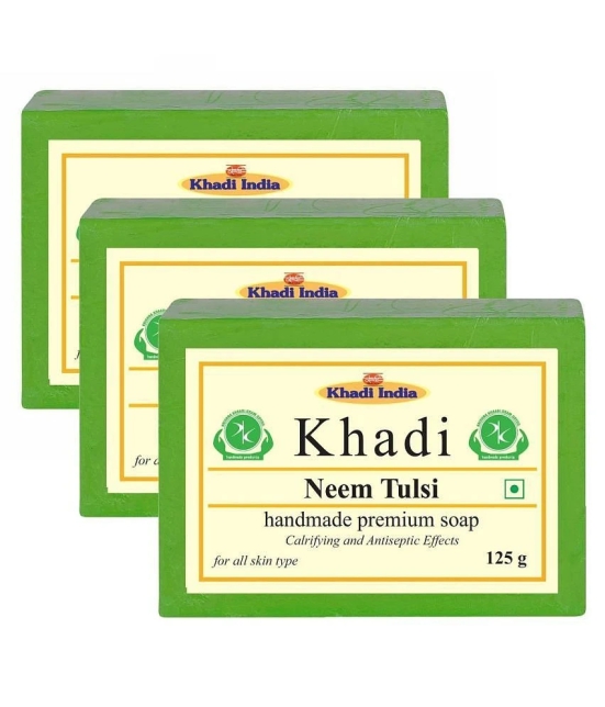 Premium Khadi Neem & Tulsi Soap 375 g Pack of 3