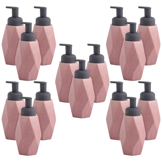 Kuber Industries Liquid Soap Dispenser, Pack of 5, 400 ml, Pink, for Handwash, Shampoo, Bathroom, Wash Basin.-Kuber Industries Soap Dispenser, 15 Piece Pack of 5, 400 ml, Pink, JY00014