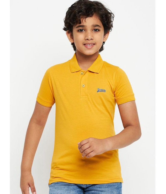 UNIBERRY - Yellow Cotton Blend Boys Polo T-Shirt ( Pack of 1 ) - None