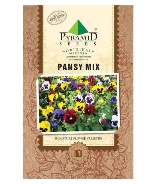 Pyramid Seeds Pansy Mix Flower Seeds (Yellow, Pack of 200)