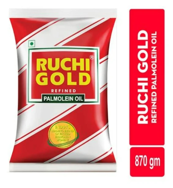 RUCHI Gold Palmolein Oil, 870 g Pouch