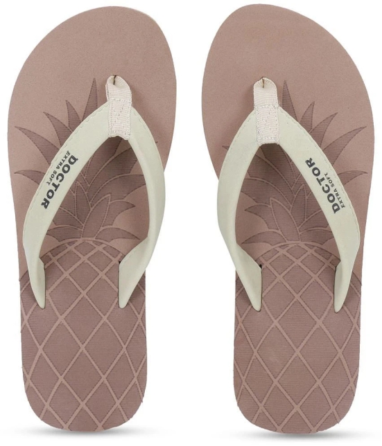 DOCTOR EXTRA SOFT - Khaki Womens Thong Flip Flop - None