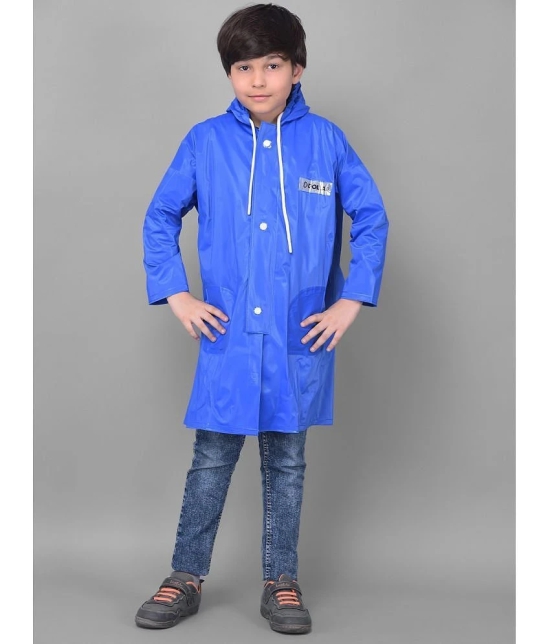 Dollar Rainguard Kids PVC Full Sleeve Solid Raincoat With Adjustable Hood and Pocket - None