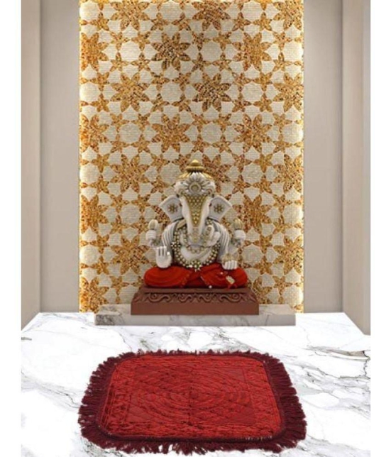 Abhikram Maroon Single Others Prayer Mat ( 53 X 53 cm )