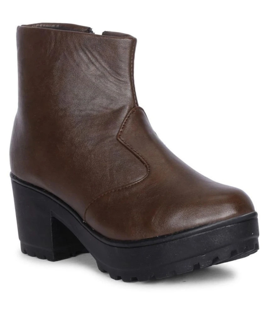 Commander Brown Ankle Length Casual Boots - None