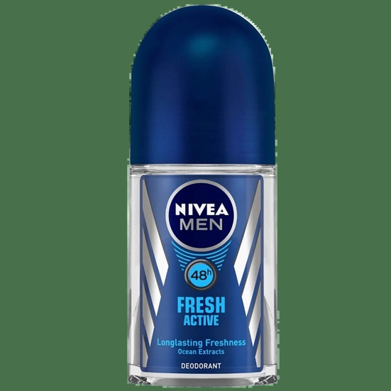 Nivea Men Roll On Deodorant - Fresh Active, For Men, 50 Ml Can