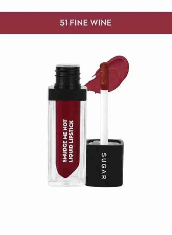 Smudge Me Not Liquid Lipstick - 51 Fine Wine (Burgundy Red)