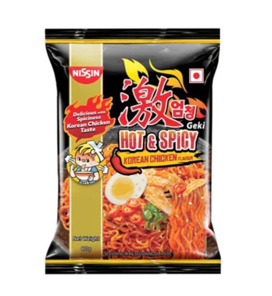 Nissan Nissin Geki  Hot  Spicy Korean Chicken Flavoured Instant Noodles  80GM