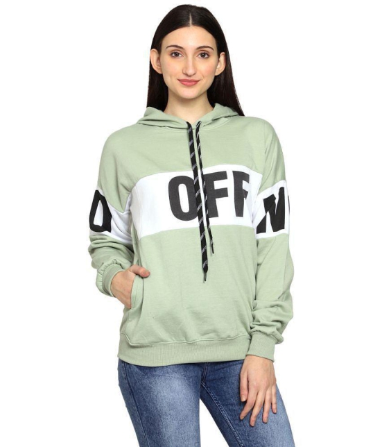 PPTHEFASHIONHUB Fleece Women''s Hooded Sweatshirt ( Turquoise ) - None