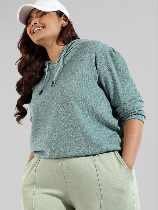 Solid Stylish Hooded Sweatshirts Green 3XL