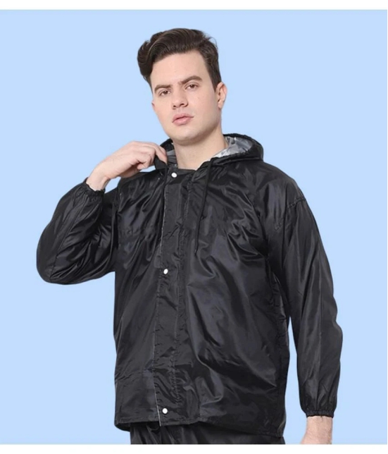 PPTHEFASHIONHUB Black Polyester Mens Raincoat ( Pack of 1 ) - 3XL