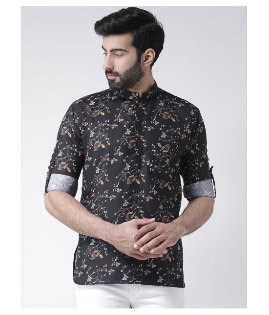 Hangup Black Cotton Kurta - None