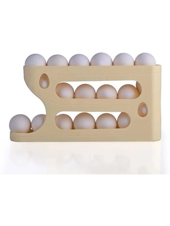 iview kitchenware 2-Tier Egg Dispenser Plastic White Egg Container ( Set of 1 ) - White