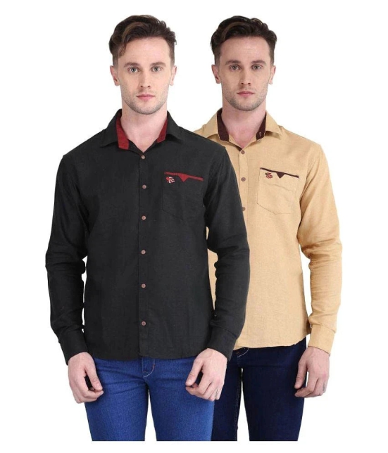 British Terminal Multi Casuals Slim Fit Shirt Pack of 2 - 38