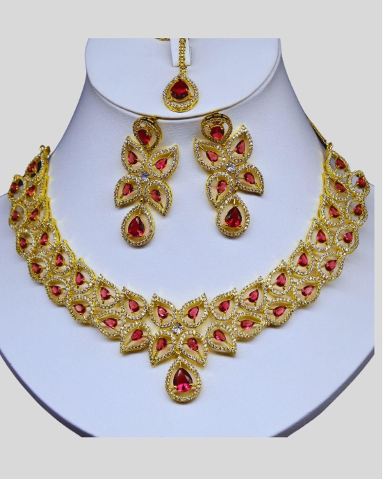 Costume Necklace set-ROSEPINK