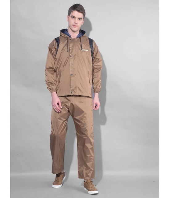 Dollar Brown Nylon Mens Rain Suit ( Pack of 1 ) - L