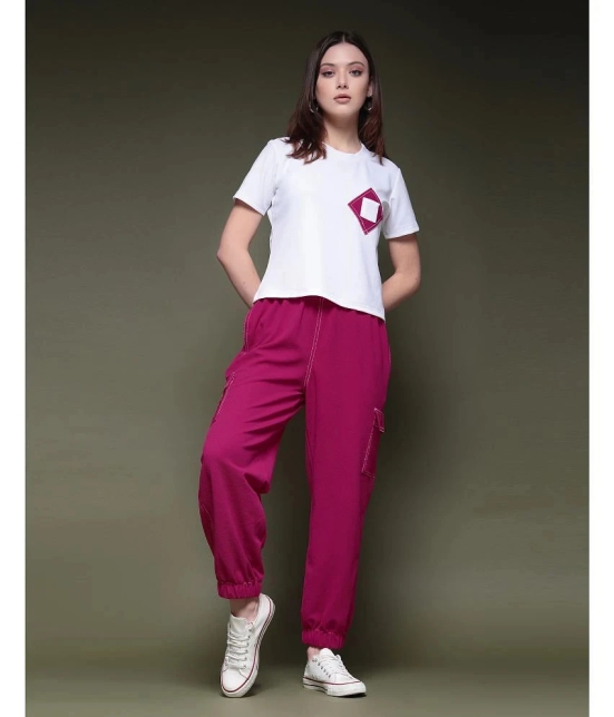 Selvia Pink Dyed Joggers Top Set - None