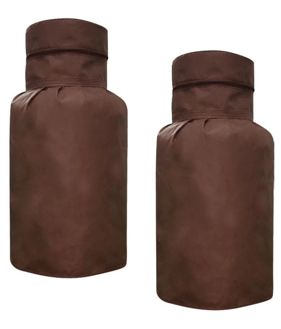 PrettyKrafts Set of 2 Cotton Brown Cylinder Cover