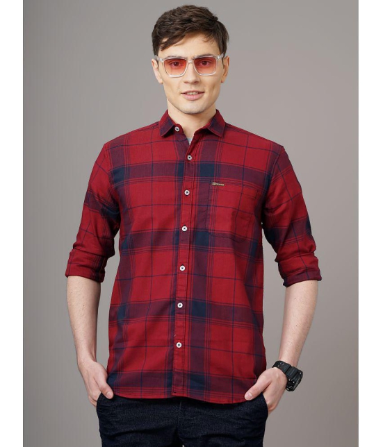 Paul Street - Red Cotton Blend Slim Fit Mens Casual Shirt ( Pack of 1 ) - None