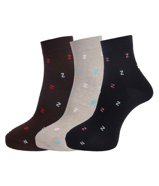 Dollar Socks Multi Casual Ankle Length Socks Pack of 3 - Multi