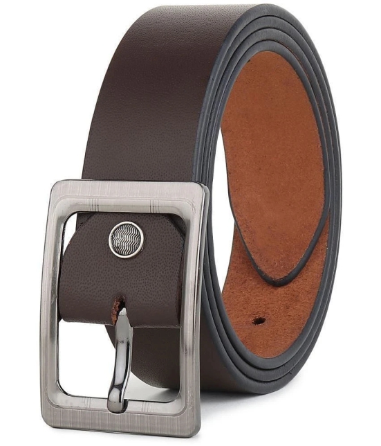 Loopa - Brown 100% Leather Mens Formal Belt ( Pack of 1 ) - None