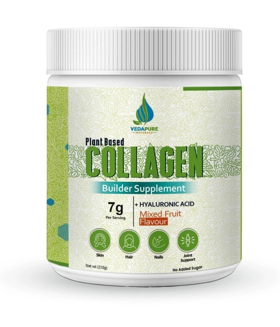 VEDAPURE NATURALS Plant Based Skin Collagen Builder Supplement | Mixed Fruit, 210g | Skin Collagen Booster for Men & Women| Healthy Skin, Joints, Hairs & Nails (PACK OF 1)