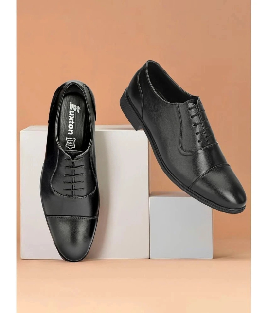 Buxton Black Mens Oxford Formal Shoes - None