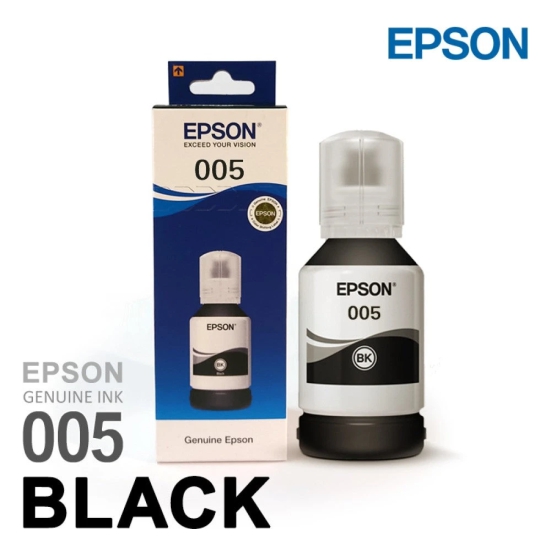 Epson 005 Black Genuine Ink Bottle 120 ml-Black