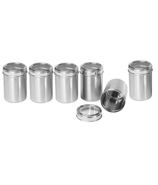 Dynore 6 canisters capacity 2 L each Steel Food Container Set of 6 - Steel