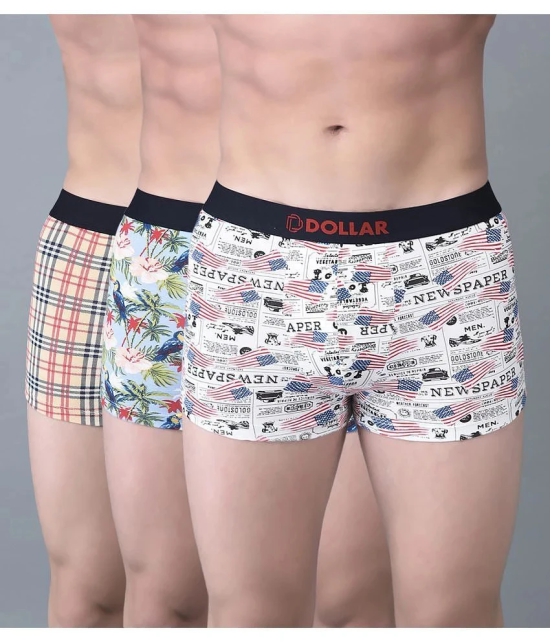 Pack of 3 Dollar Bigboss Assorted Printed Cotton Blend Men Trunk - None