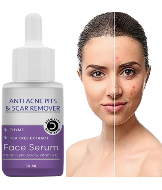 Dermistry Anti Acne 2% Salicylic Acid Niacinamide Vitamin C Oil Control Face Serum for Acne Prone Oily Skin Fight Pimples Blackheads Whitehead Pits Scars Spots Remover Open Pores Men Women U