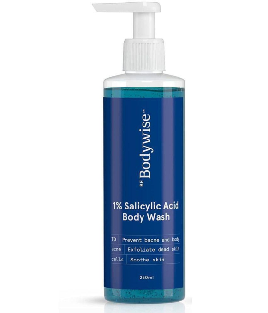 Bodywise 1% Salicylic Acid Body Wash for Women for Cleansing Skin & Preventing Body Acne | Paraben and SLS free | 250ml