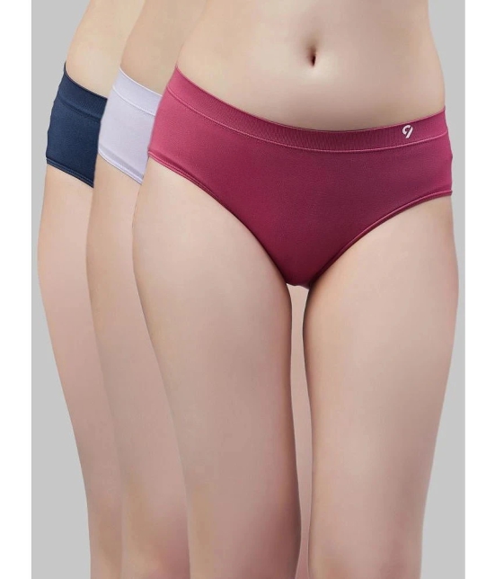 C9 Airwear - Multicolor Nylon Solid Womens Briefs ( Pack of 3 ) - None