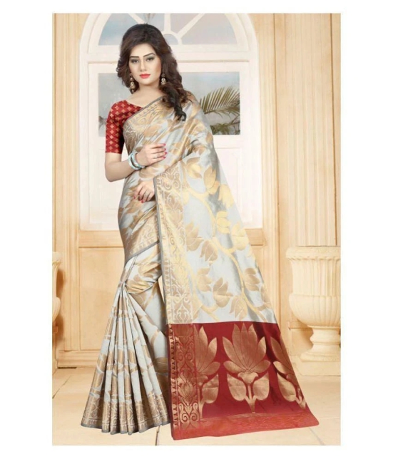 Gazal Fashions - Multicolor Silk Saree With Blouse Piece (Pack of 1)