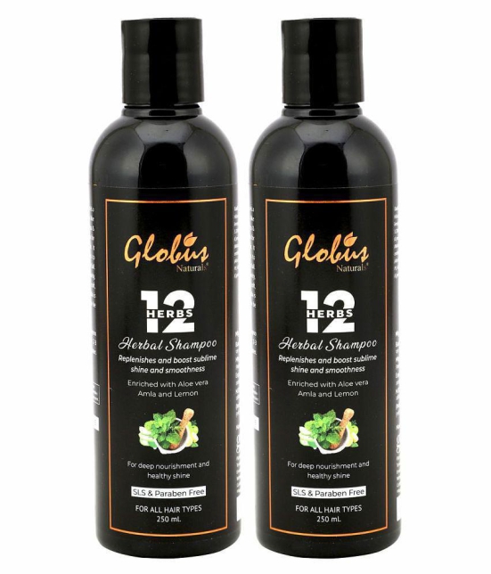 Globus Naturals 12 Herbs Hair Growth Shampoo 250 mL Pack of 2