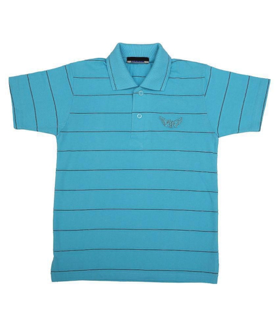 NEUVIN - Light Blue Cotton Boy's Polo T-Shirt ( Pack of 1 ) - None