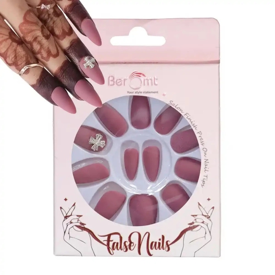 PARTY NAILS UNIQUE CHARM (NAIL KIT INCLUDED)-Nude Print