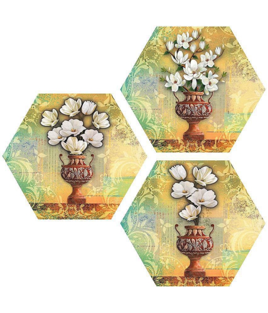 Indianara Hexagon Paintings MDF Painting Without Frame