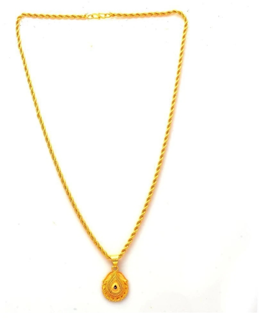 Jewar Mandi New Design Gold Plated Locket/Pendant with Rope/Rassi Chain Daily use for Men, Women & Girls, Boys - Golden