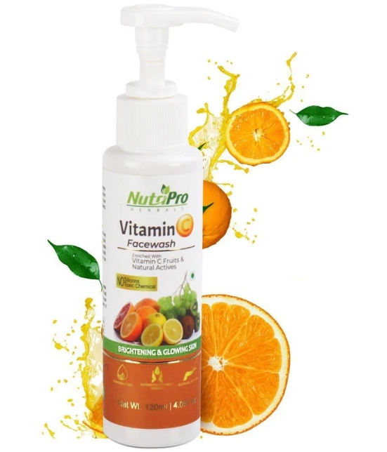 NutriPro Vitamin C Face Wash | Enriched With Vitamin C Fruits & Natural Actives | Paraben Free 120ml