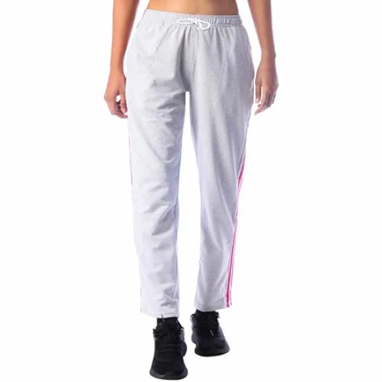 London Hills Womens Cotton Blend Regular Fit Joggers Track Pants for Women Striped Track Pants