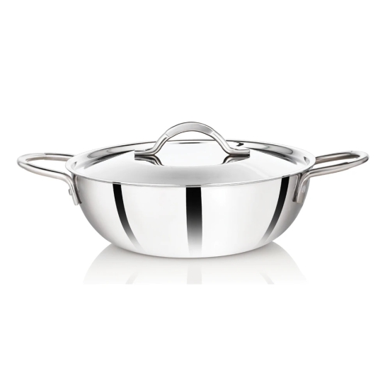 Premier 3-ply Clad Stainless Steel Kadai - 24 cm