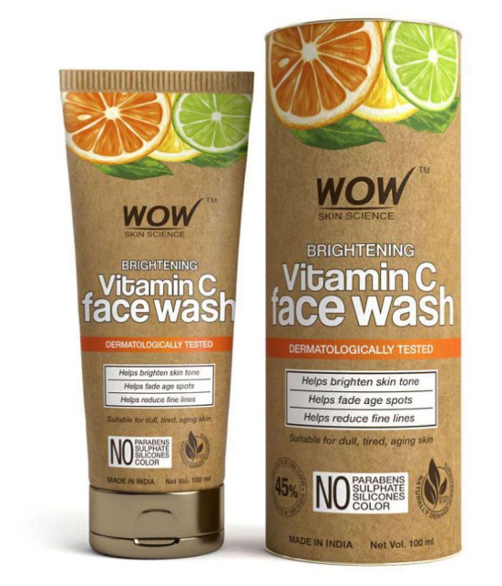 WOW Skin Science Vitamin C Face Wash In Paper Tube (eco Friendly Packaging)