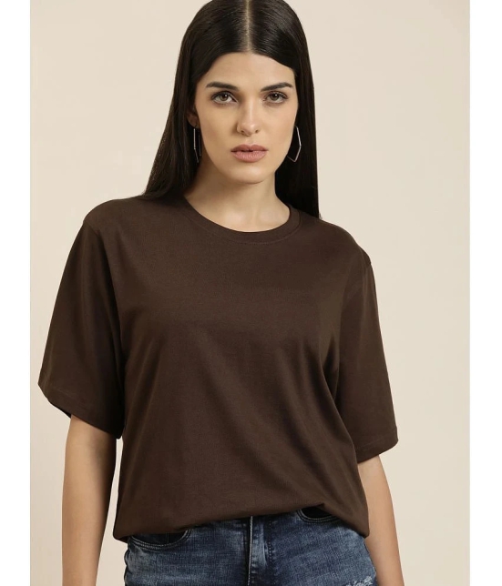 Dillinger - Brown Cotton Loose Fit Womens T-Shirt ( Pack of 1 ) - None