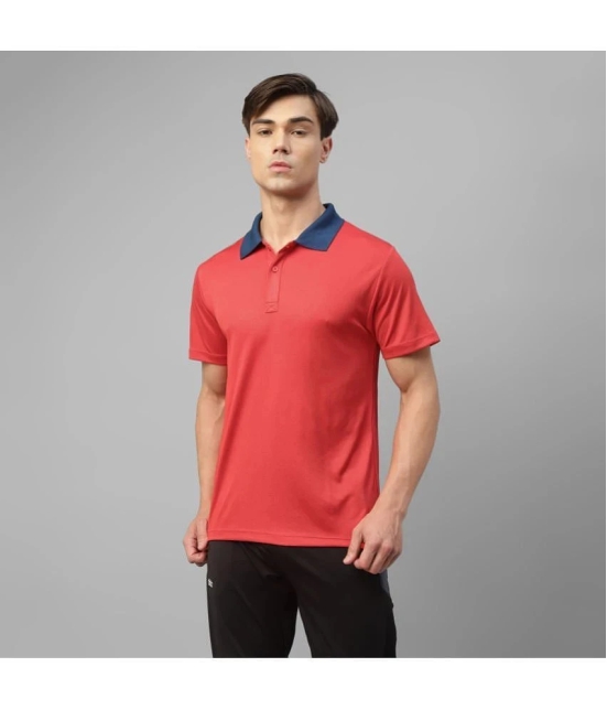 Dida Sportswear Red Polyester Regular Fit Mens Sports Polo T-Shirt ( Pack of 1 ) - None