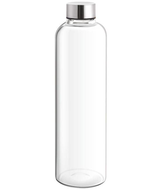 Treo By Milton Clarion Borosilicate Glass Water Bottle, 1000 ml, Transparent | Microwave Safe | Leak Proof | BPA Free | Scratch Resistant | Dishwasher Safe | Odour Free - Transparent