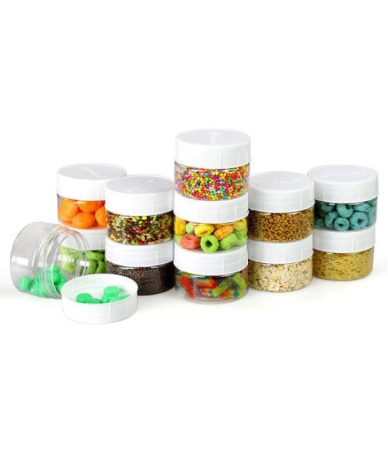 PearlPet Plastic White Multi-Purpose Container ( Set of 12 ) - White